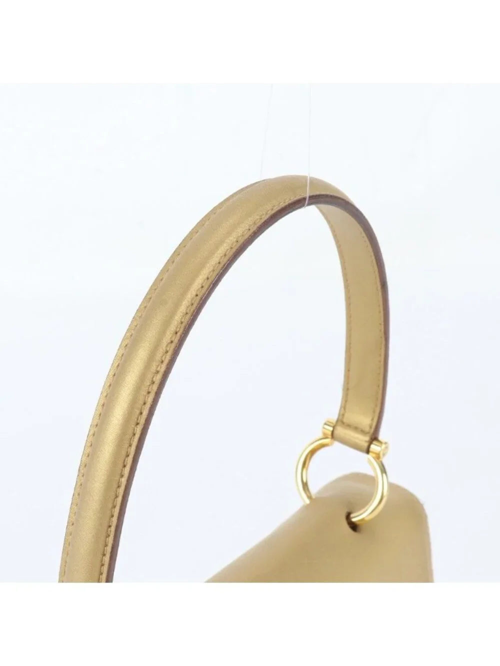 Celine Vintage Leather Handbag Gold